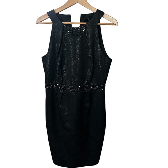 Carmen Marc Valvo Collection Black Beaded Dress - Size‎ 10 - Picture 1 of 9